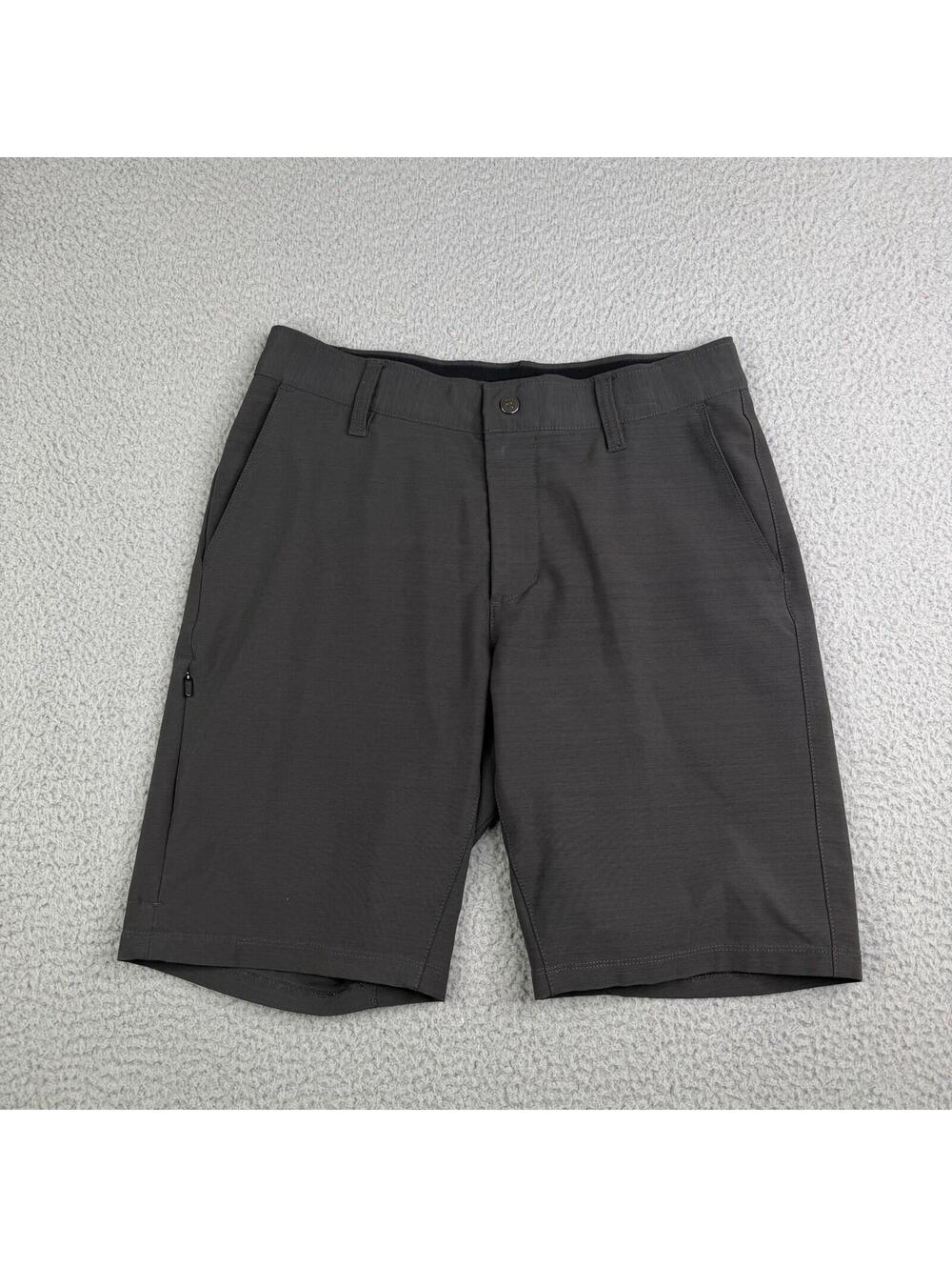 BYLT Kinetic Shorts Mens S Grey Heather Golf Chino Performance Tech Stretch EUC